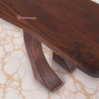 Nismaaya Brown Oak Wood Foot Bench Collection