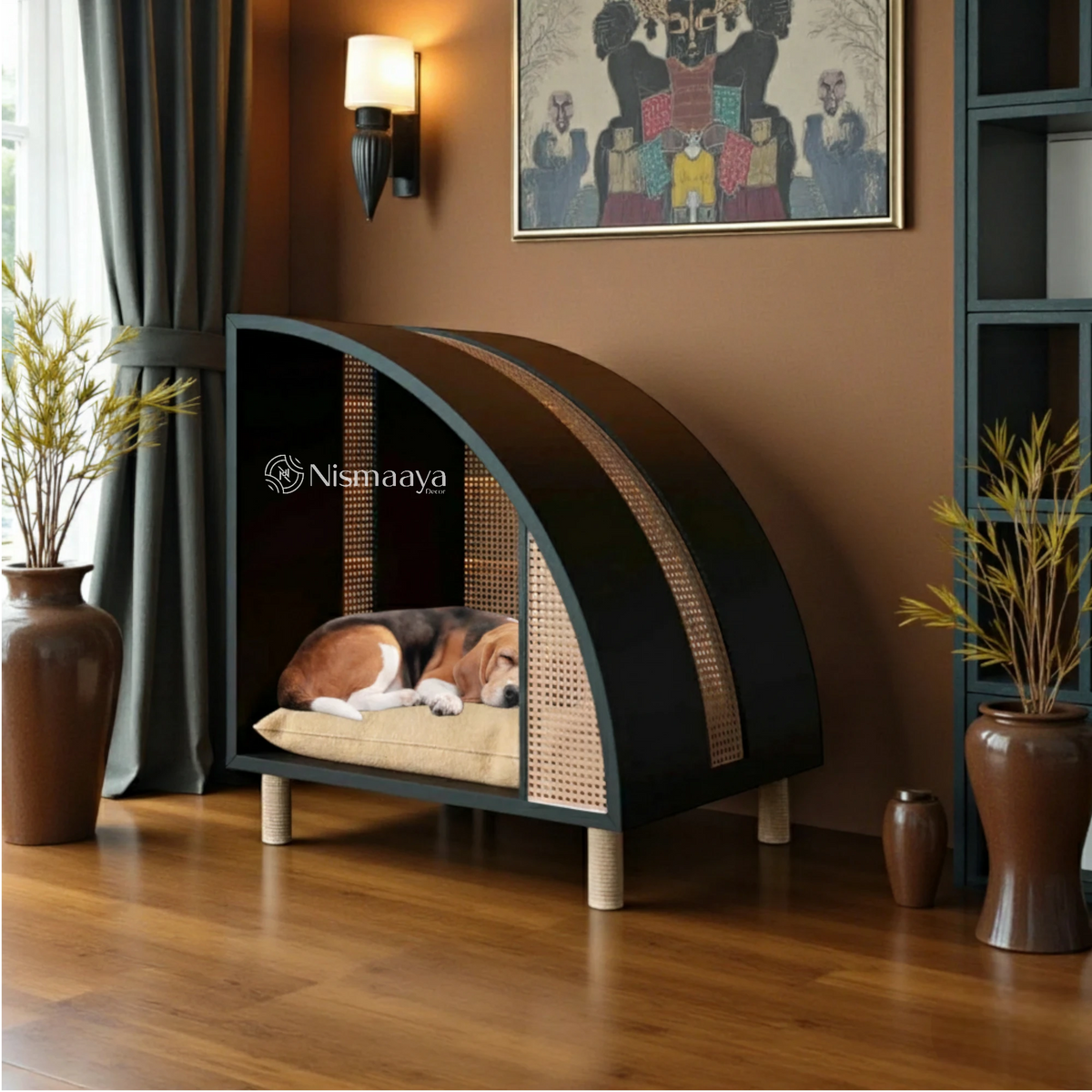 Nismaaya Premium Home Pets Sleeping Bed Black