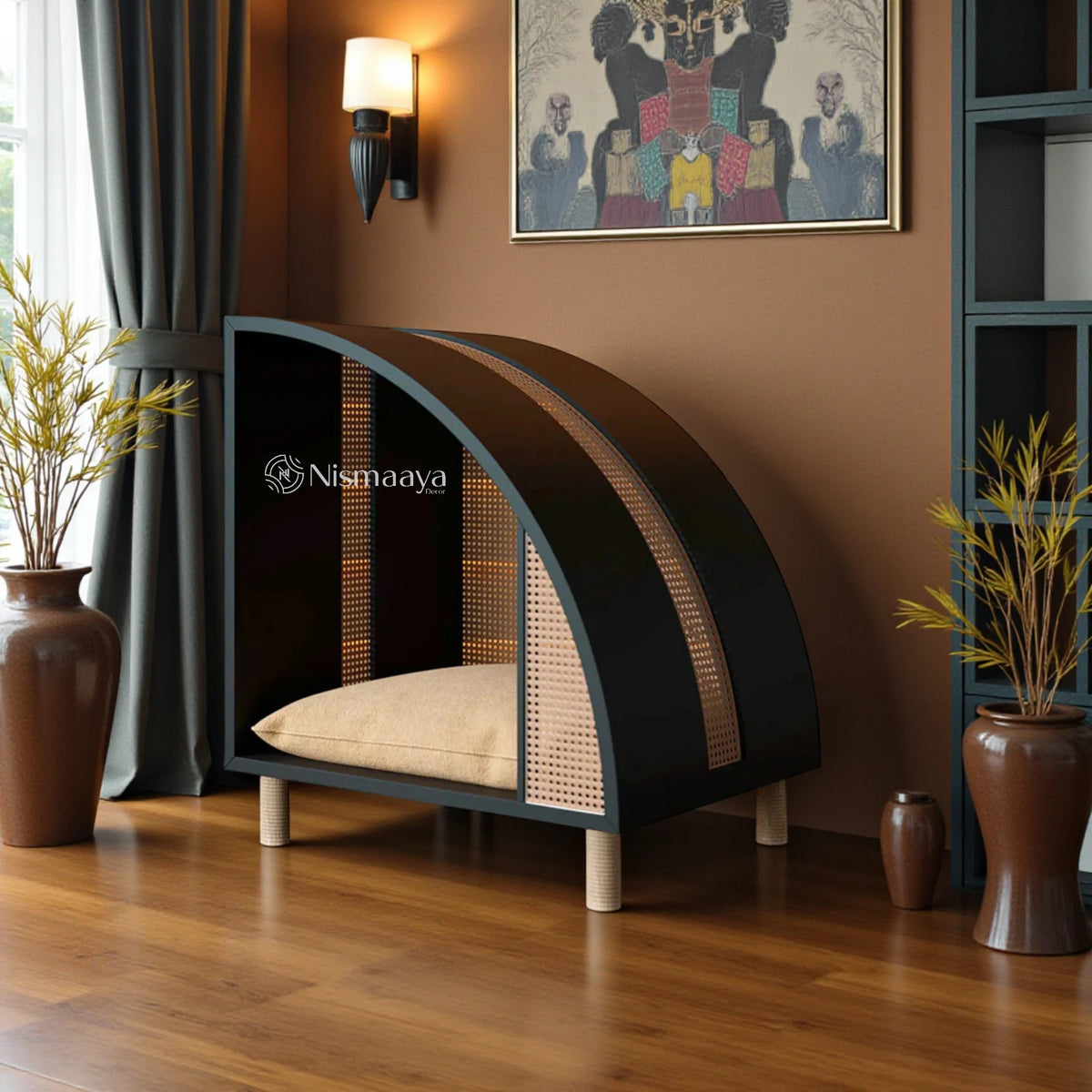 Nismaaya Premium Home Pets Sleeping Bed Black