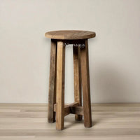 Nismaaya Reclaimed Wood Kitchen and Dining Stools