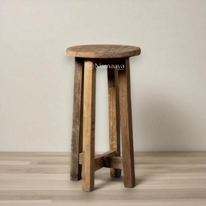 Nismaaya Reclaimed Wood Kitchen and Dining Stools