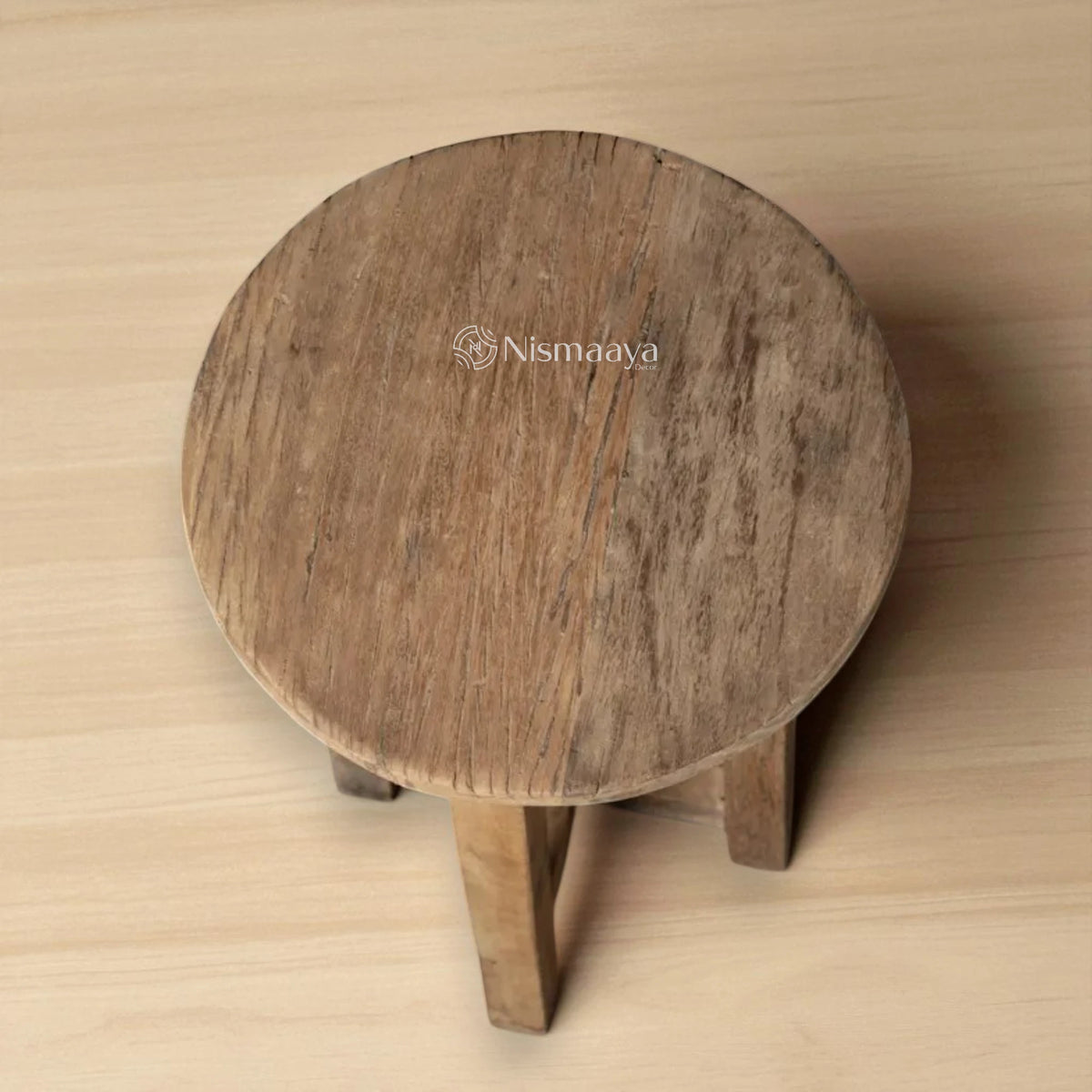 Nismaaya Reclaimed Wood Kitchen and Dining Stools