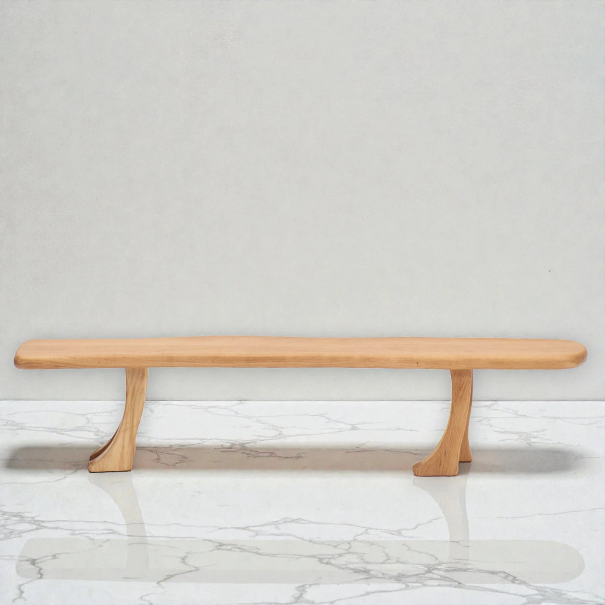 Nismaaya White Oak Wood Foot Bench Collection