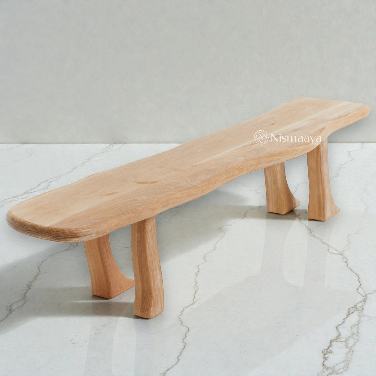 Nismaaya White Oak Wood Foot Bench Collection