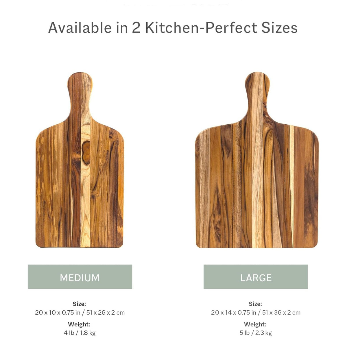 Nismaaya Teak Wood Rectangle Chopping Board With Handle