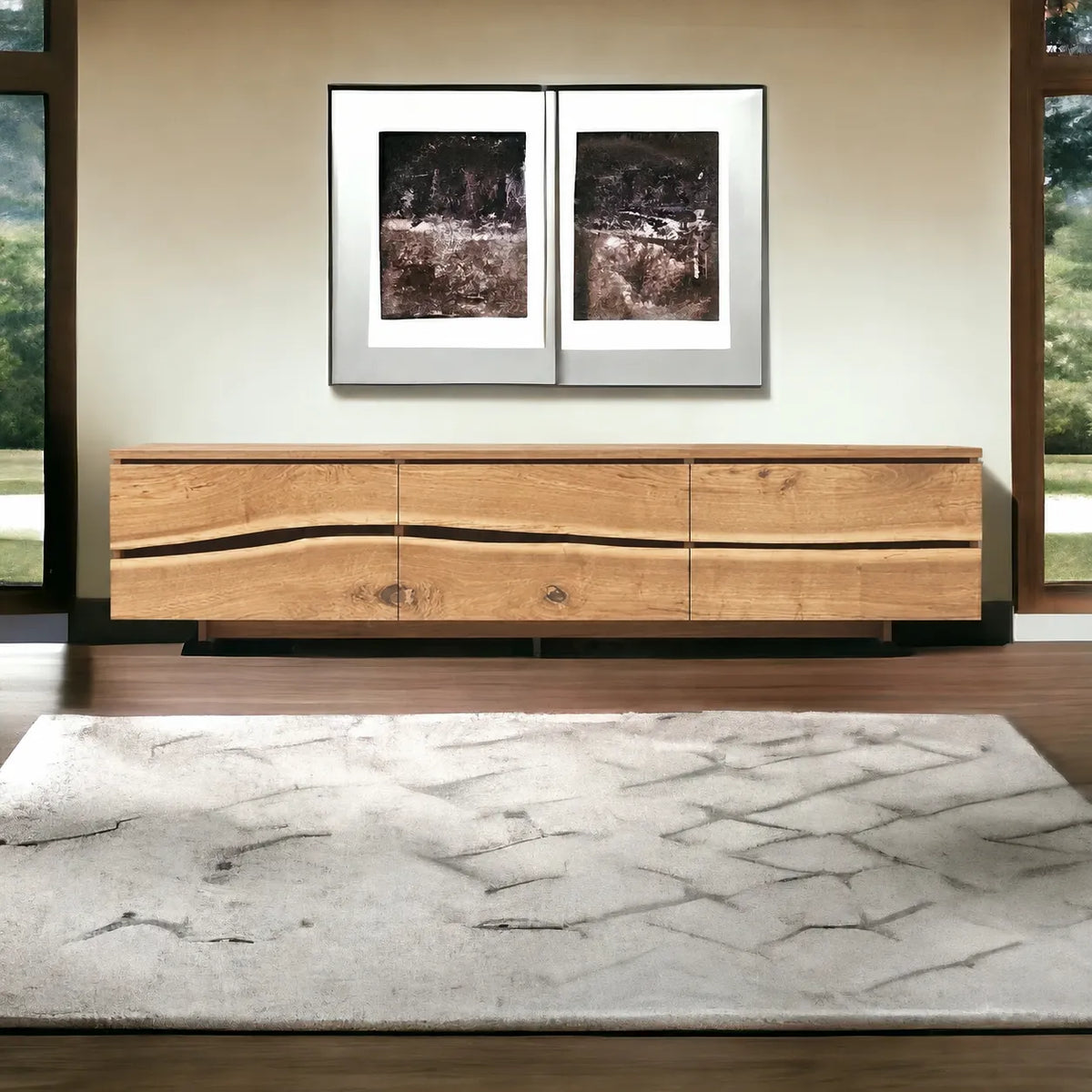 Mace Oak Wood Sideboard