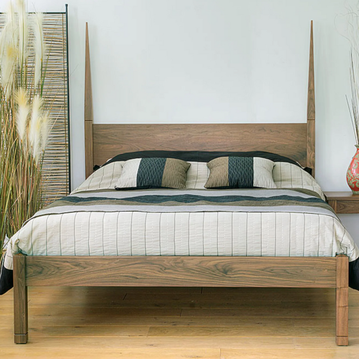 Adam Walnut Wood Bed