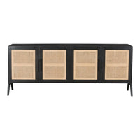 Aderes Teak Wood & Rattan TV Unit