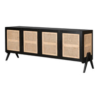 Aderes Teak Wood & Rattan TV Unit