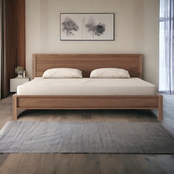 Ailis Walnut Wood Bed