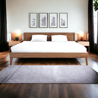 Aina Walnut Wood Bed