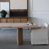 Aivar Oak Wood Dining Table