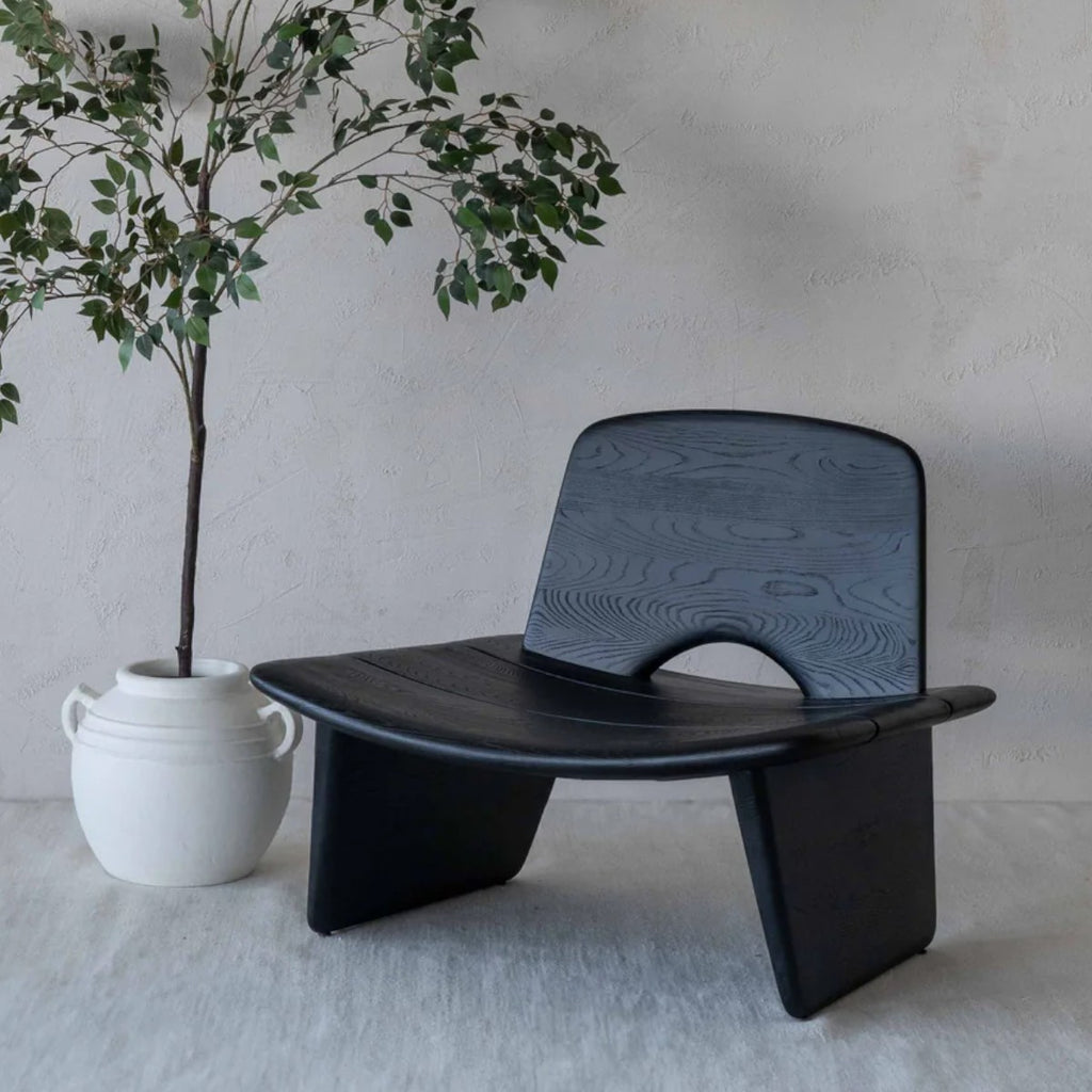 Alaric Ash Wood Lounge Chair – Nismaaya Decor