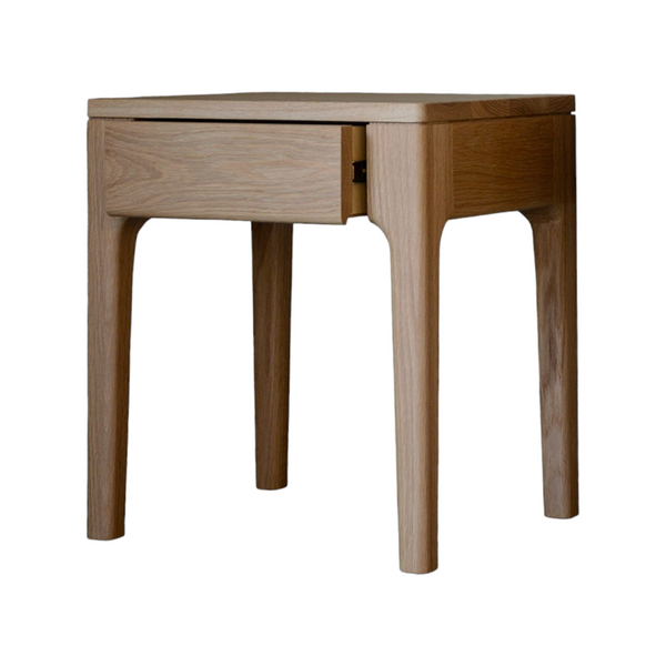 Alex Oak Wood Drawer Bedside 2