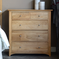 Aragon Oak Wood Chest of Drawers 2