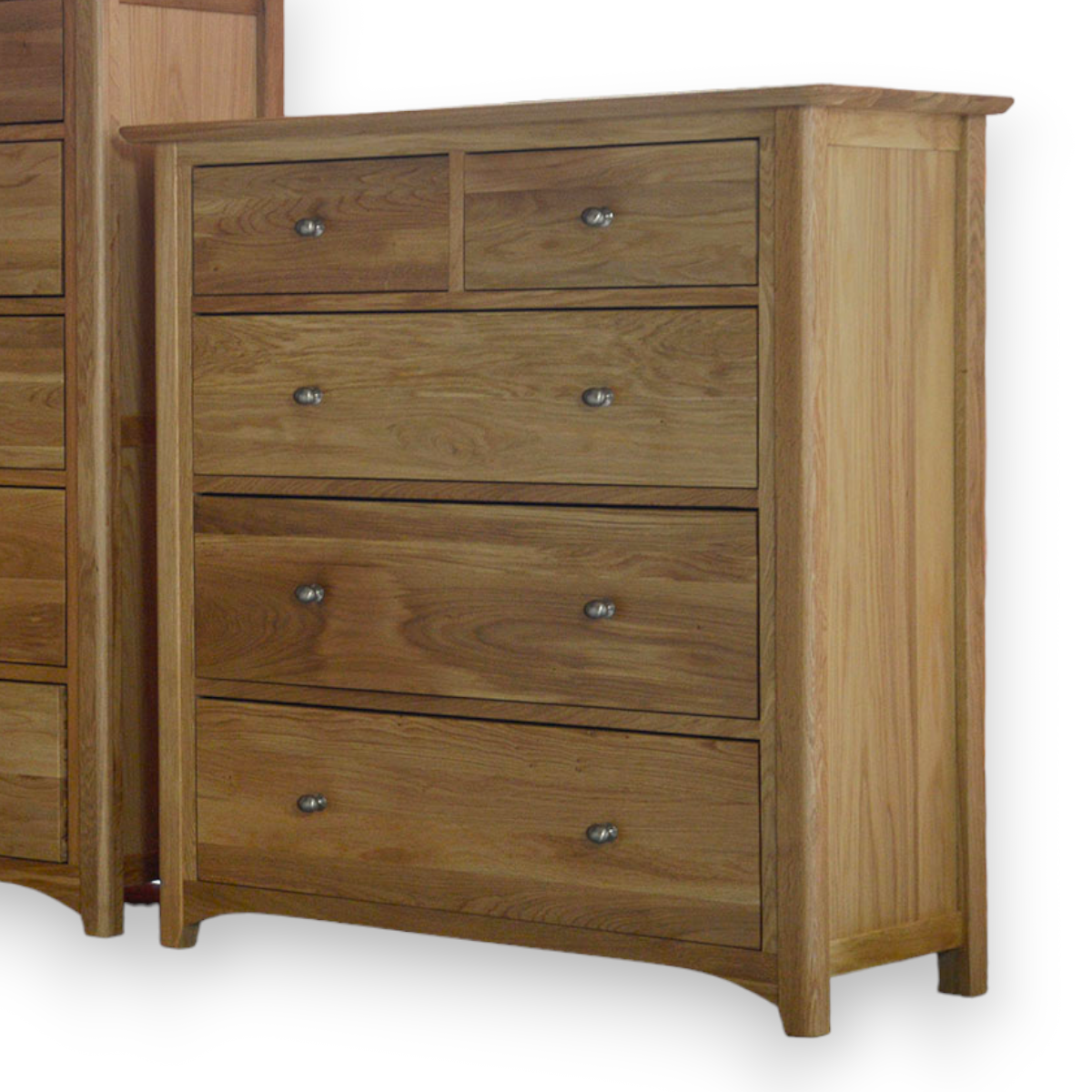 Aragon Oak Wood Chest of Drawers 4