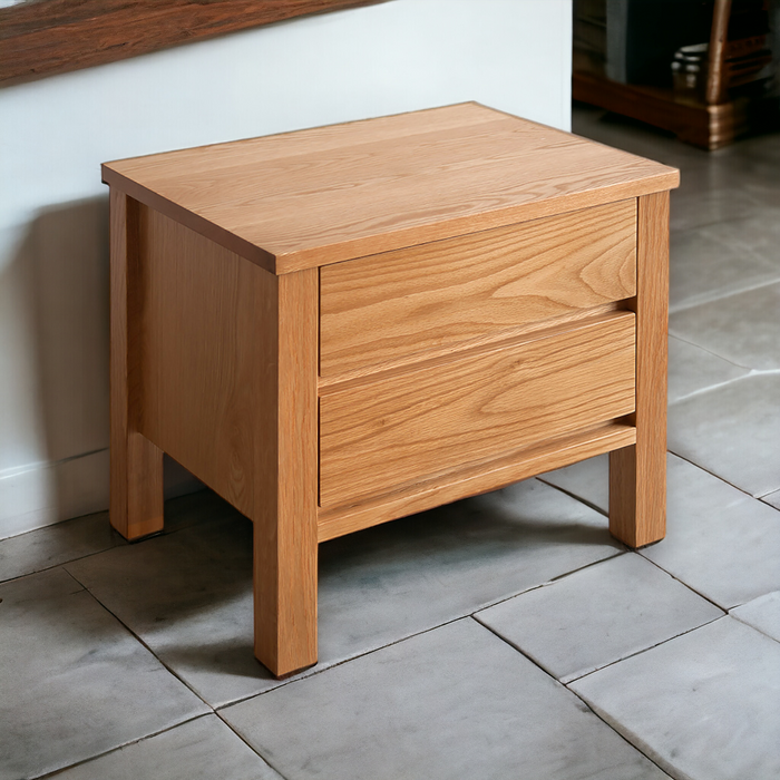 Bane Oak Wood Drawer Bedside 1