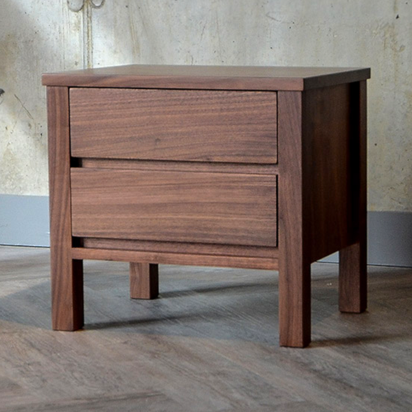 Bane Walnut Wood Drawer Bedside 1