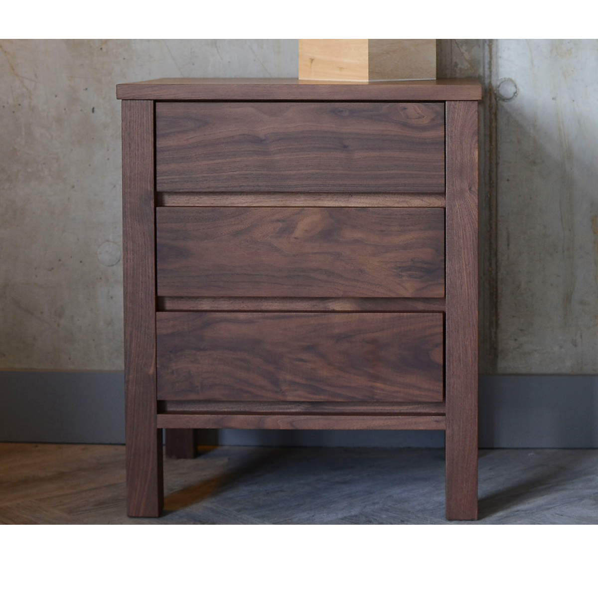 Banyan Walnut Wood Drawers Bedside 3