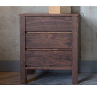 Banyan Oak Wood Drawers Bedside