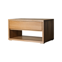 Bean Oak Wood Drawer Bedside 3