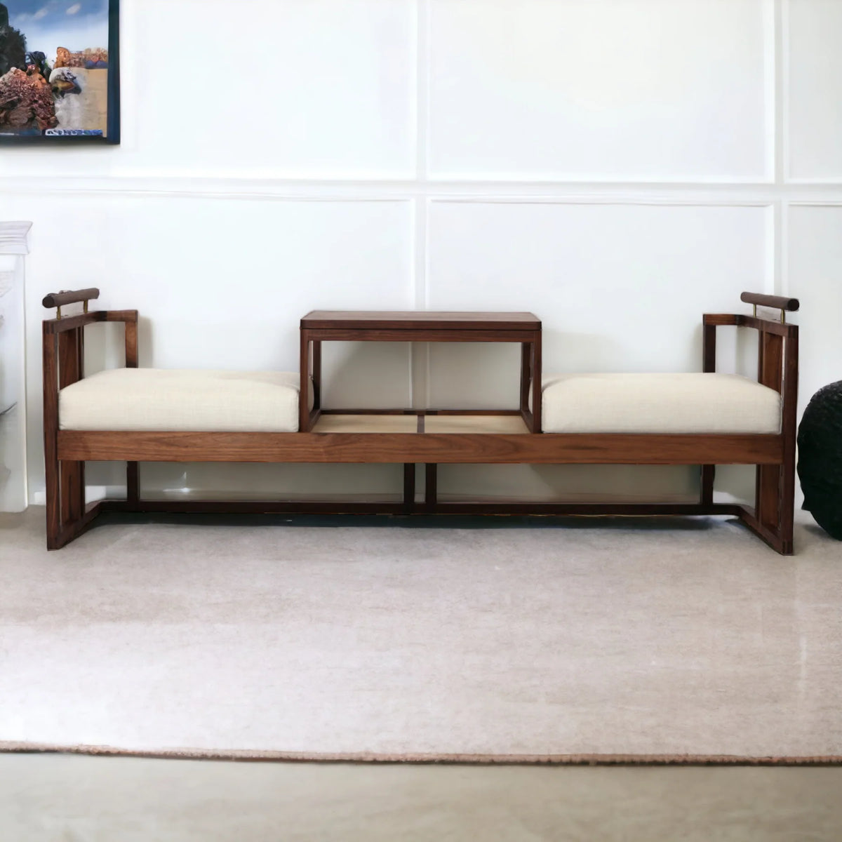 Bella Teak Wood 2 Seater Sofa 1