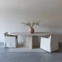 Benita Oak Wood Dining Table