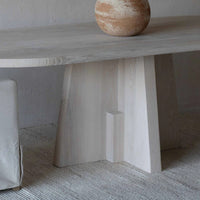 Benita Oak Wood Dining Table