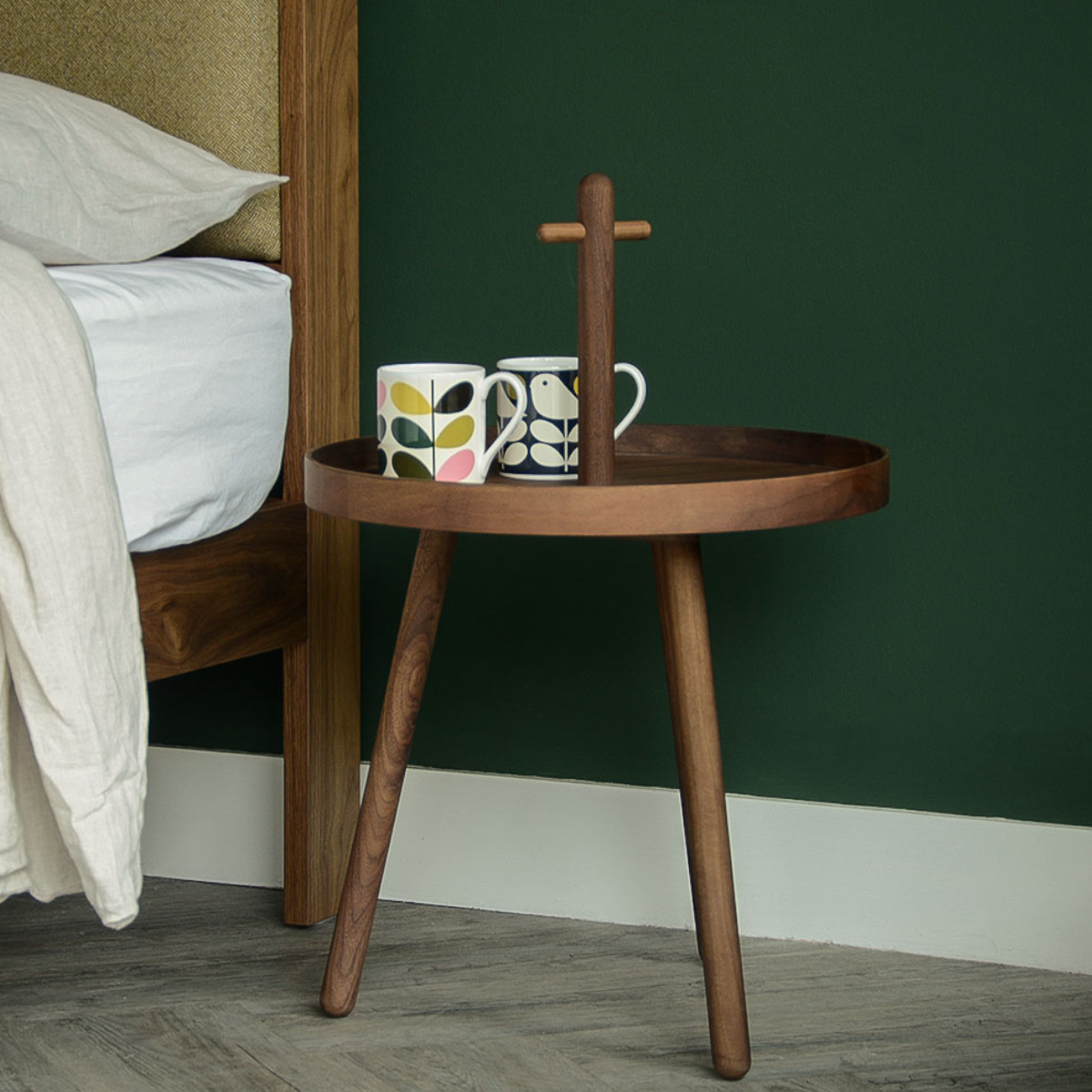 Beyla Walnut Wood Bedside 1