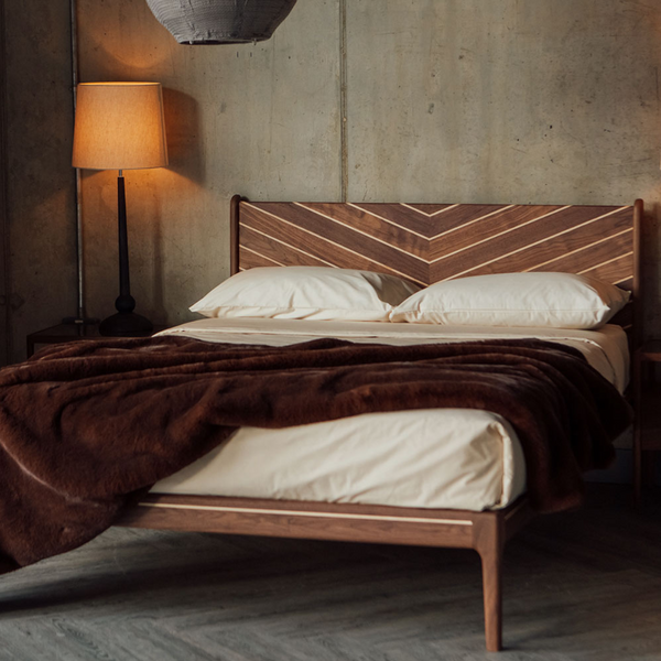 Beynon Walnut Wood Bed 2