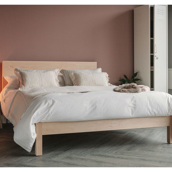 Biana Oak Wood Bed 1