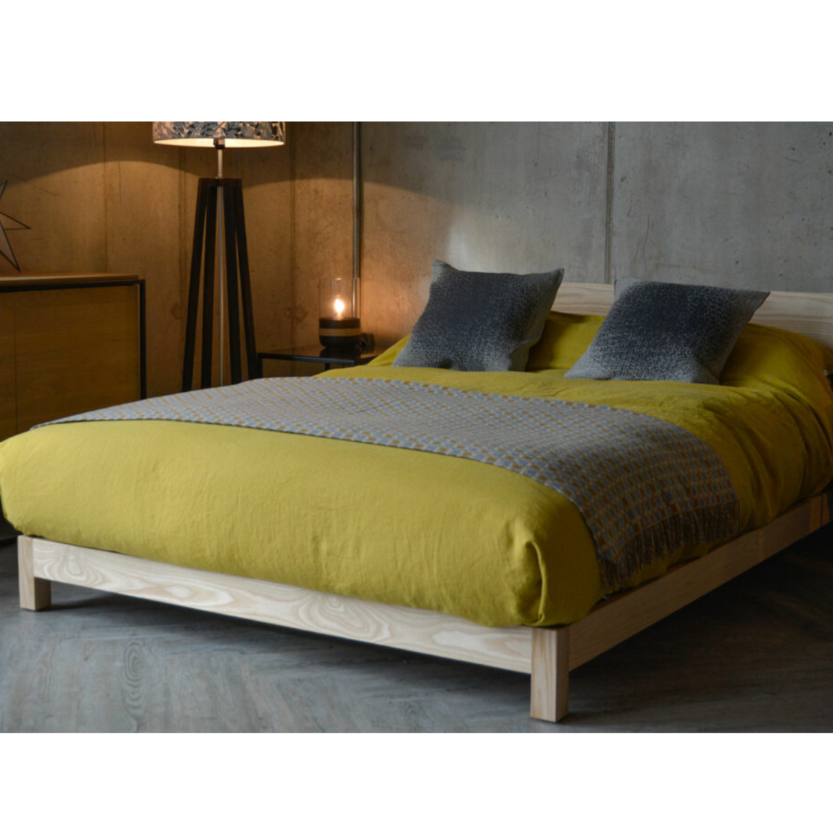 Bianca Oak Wood Bed 5