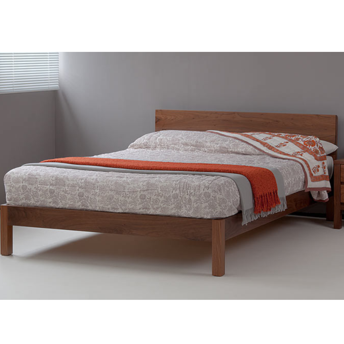 Bina Walnut Wood Bed 4