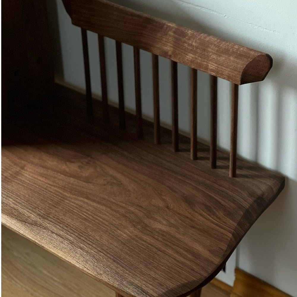 Bray Walnut Wood Bench – Nismaaya Decor