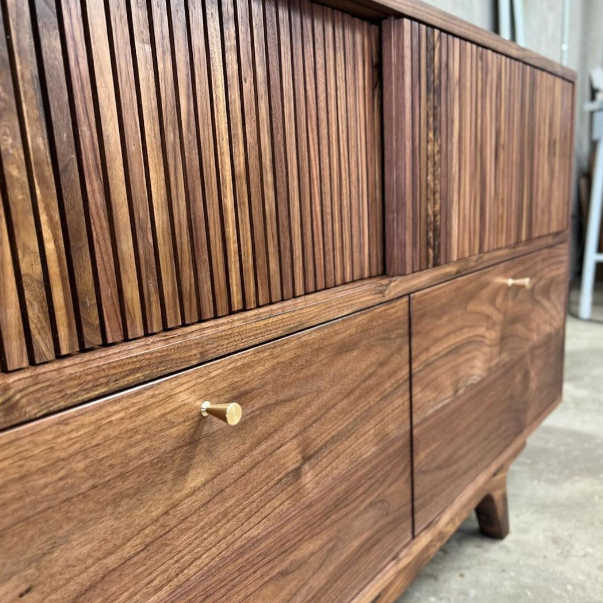 Brevyn Walnut Wood Cabinet & Sideboard 7