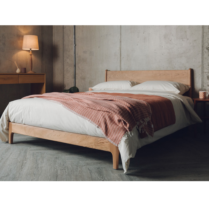 Bricen Oak Wood Bed frame