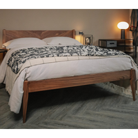 Bricen Walnut Wood Bed 3