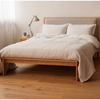 Brie Oak Wood Bed