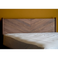 Brina Walnut Wood Bed 5