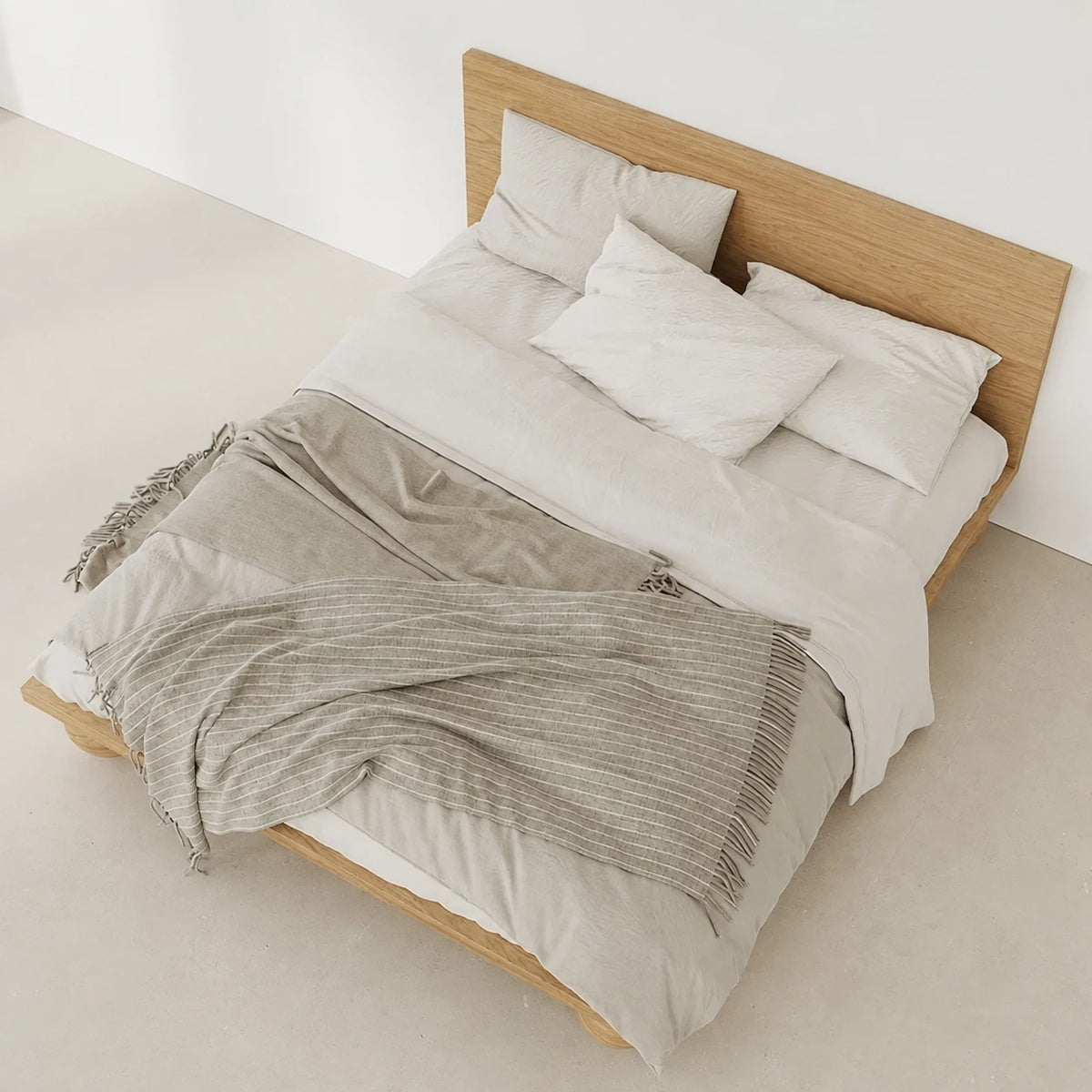 Eliana Oak Wood Bed