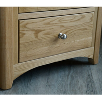 Cari Oak Wood Chest of 5 Drawers 4