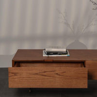 Caron Red Oak Wood TV Unit 3