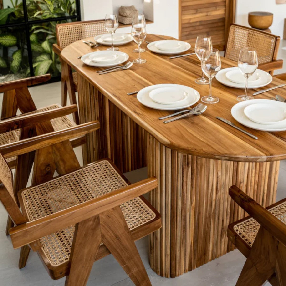 Daley Teak Wood Dining Table 2