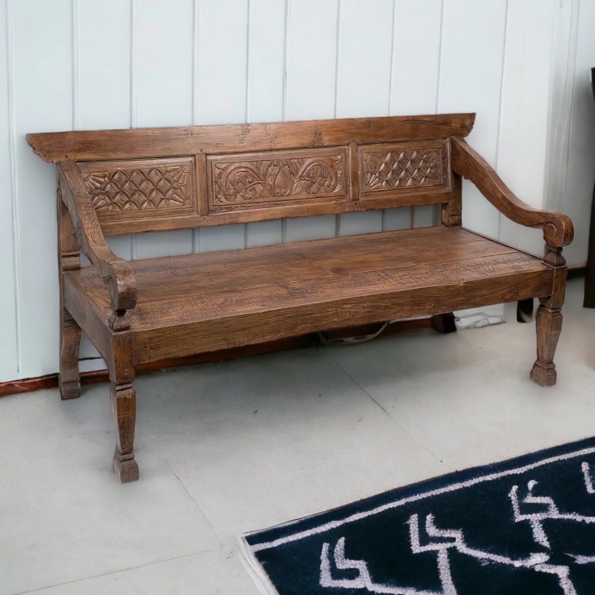 Darin Teak Wood Bench – Nismaaya Decor
