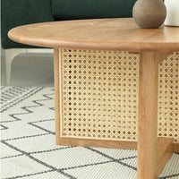 Dax Ash Wood & Rattan Coffee Table 6