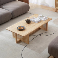 Daxton Ash Wood & Rattan Coffee Table