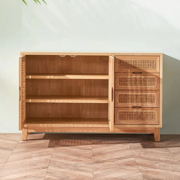 Dean Ash Wood & Rattan Sideboard 2