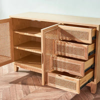 Dean Ash Wood & Rattan Sideboard 3