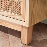 Dean Ash Wood & Rattan Sideboard 8