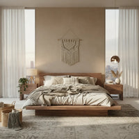 Elie Walnut Wood Bed